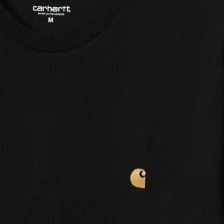 Carhartt WIP L/S Chase T-Shirt Black / Gold - Parasol Store