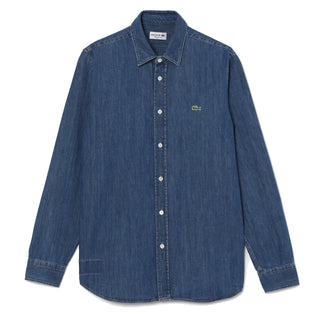 Lacoste Regular Fit Lightweight Denim Shirt Blue - Parasol Store