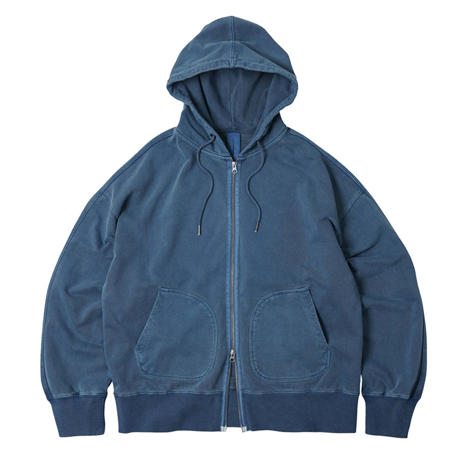 Frizmworks OG Pigment Dyeing Hood Zipup Parka Blue - Parasol Store