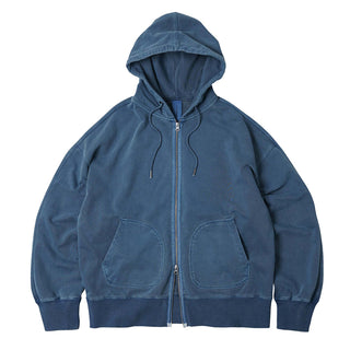 Frizmworks OG Pigment Dyeing Hood Zipup Parka Blue - Parasol Store