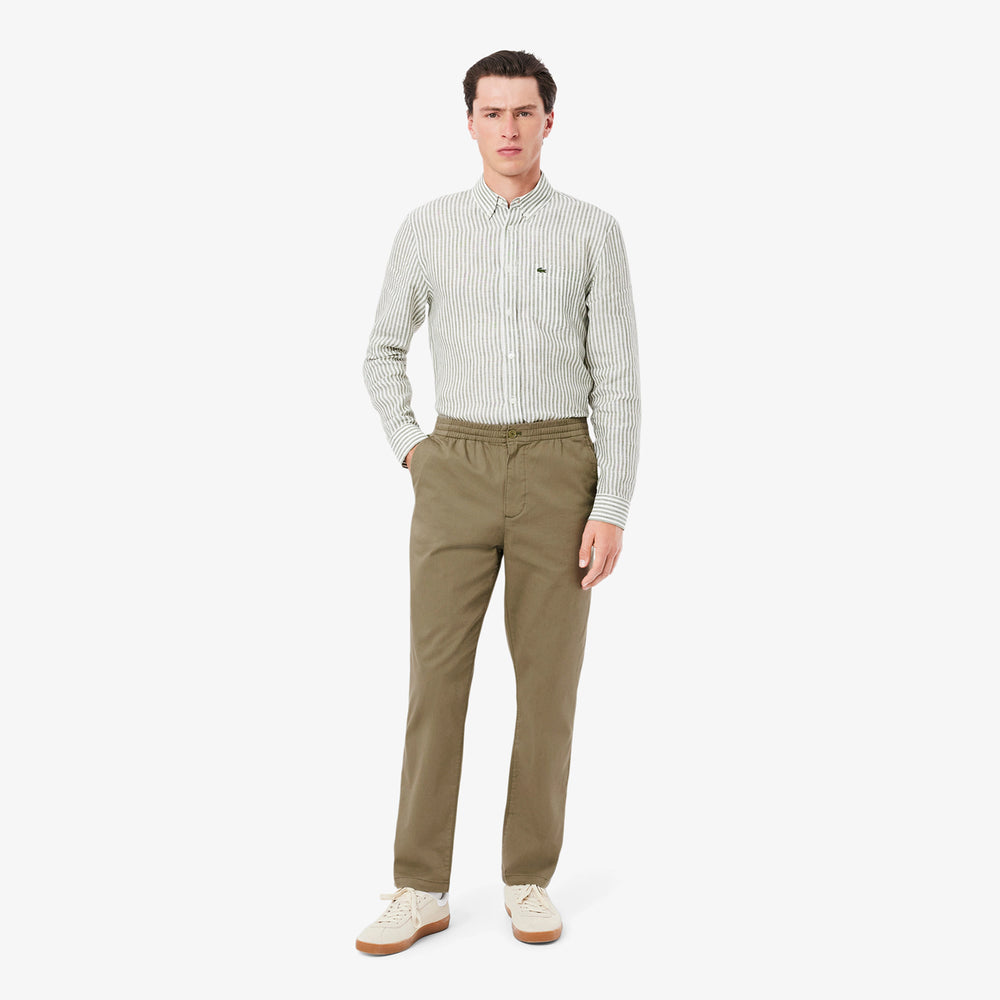 Lacoste Drawstring Trousers Khaki Green - Parasol Store
