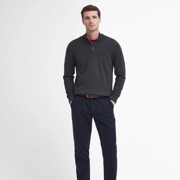 Barbour Washed Stretch Twill Tailored Fit Trouser Dark Navy - Parasol Store