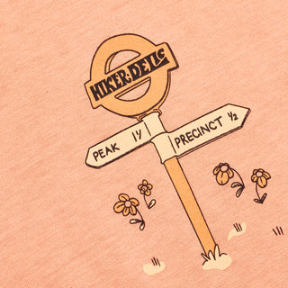 Hikerdelic Peak & Precinct SS T-Shirt Coral Hikerdelic