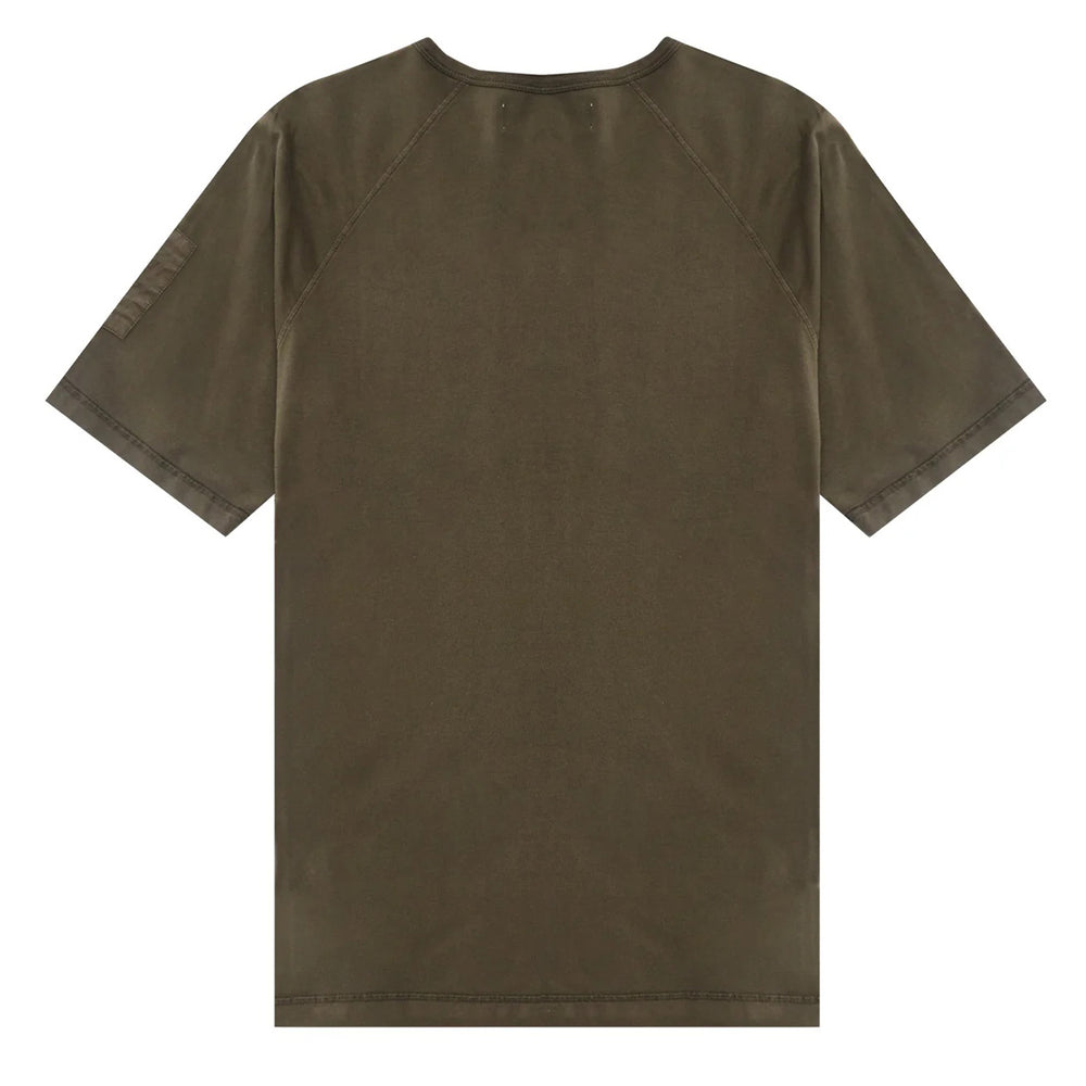 Left Hand Contrast Panel Tee Olive Left Hand