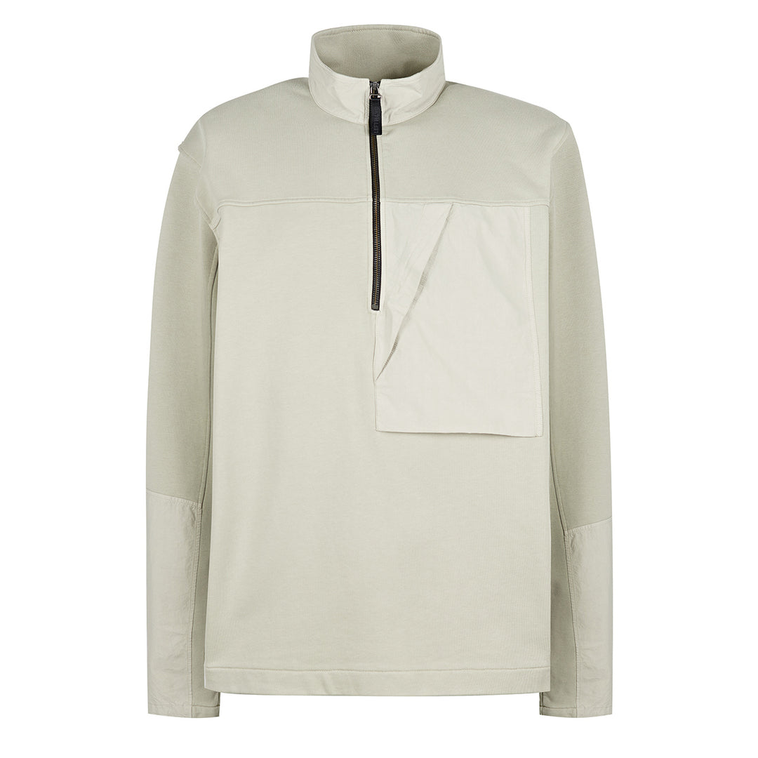 Left Hand Half Zip Sweat Stone Left Hand