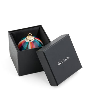 Paul Smith Hand-Painted Artist Stripe Glass Bauble Multicolour