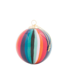 Paul Smith Hand-Painted Artist Stripe Glass Bauble Multicolour - Parasol Store
