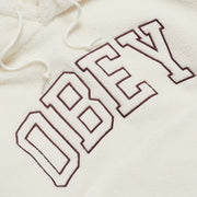 Obey Womens Collegiate Hood Unbleached Obey