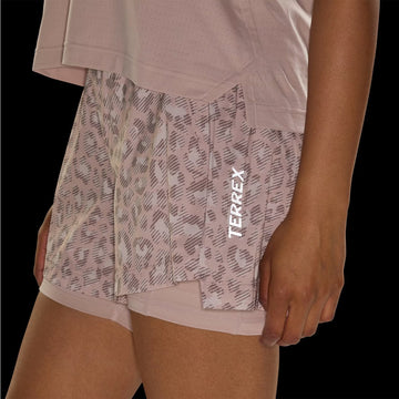 Adidas Terrex Womens WXPL 2 In 1 Shorts AOP Beige / Wonder Taupe / Trace Brown - Parasol Store