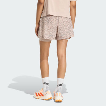 Adidas Terrex Womens WXPL 2 In 1 Shorts AOP Beige / Wonder Taupe / Trace Brown - Parasol Store