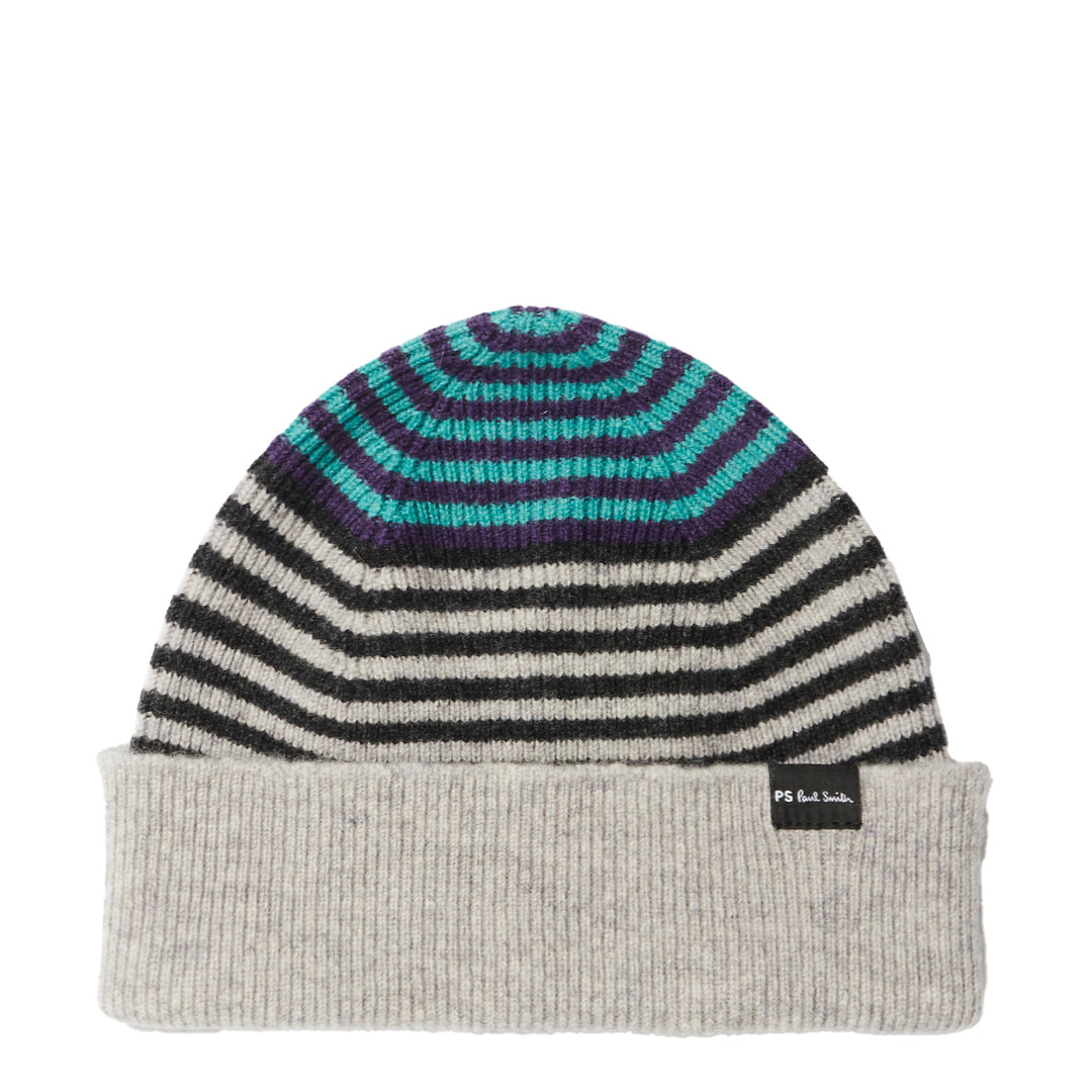 Paul Smith Beanie PS Alfie Stripe Petrol Green - Parasol Store