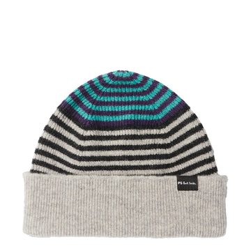 Paul Smith Beanie PS Alfie Stripe Petrol Green - Parasol Store