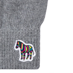 Paul Smith Zebra Logo Wool Gloves Grey Paul Smith