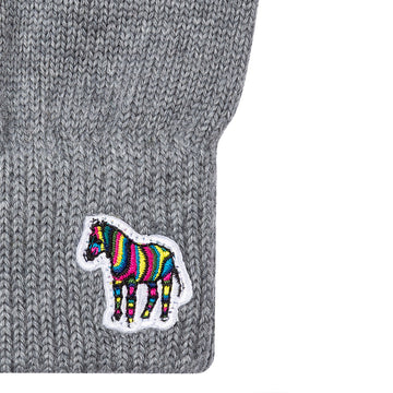 Paul Smith Zebra Logo Wool Gloves Grey Paul Smith