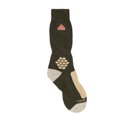Sealskinz Scarning Recycled Wool and Cashmere Mid Length Colour Block Sock Green - Parasol Store