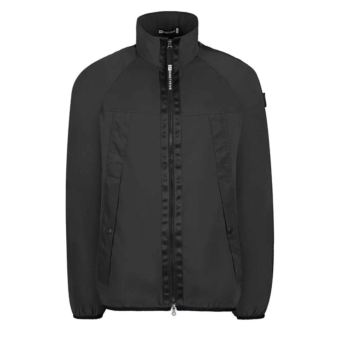 ST95 4 Way Stretch Zip Through Black ST95