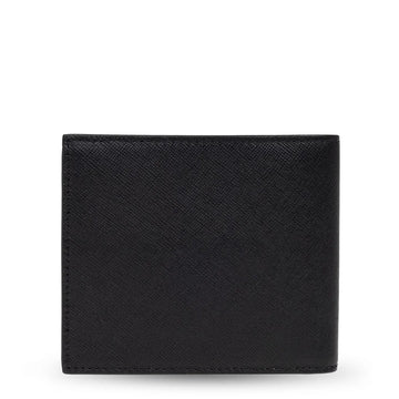 Paul Smith Mini Stripe Leather Billfold Wallet Black - Parasol Store