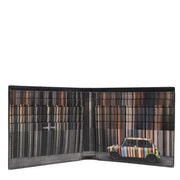 Paul Smith Mini Stripe Leather Billfold Wallet Black - Parasol Store