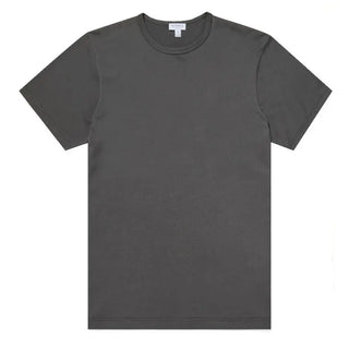 Sunspel Classic Crew Neck T-Shirt Charcoal Sunspel