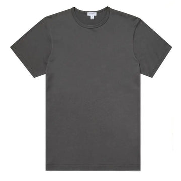 Sunspel Classic Crew Neck T-Shirt Charcoal Sunspel