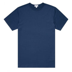 Sunspel Classic Crew Neck T-Shirt Marine Blue Sunspel