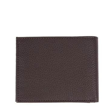Barbour Amble Leather Billfold Wallet Dark Brown Barbour