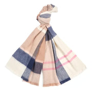 Barbour Womens Rosefield Tartan Scarf Pink / Hessian Barbour