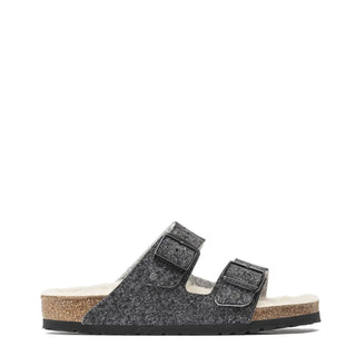 Birkenstock Womens Arizona Wool Felt Narrow Sandals Doubleface Grey Birkenstock