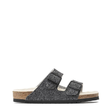Birkenstock Womens Arizona Wool Felt Narrow Sandals Doubleface Grey Birkenstock