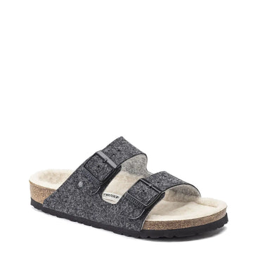Birkenstock Womens Arizona Wool Felt Narrow Sandals Doubleface Grey Birkenstock