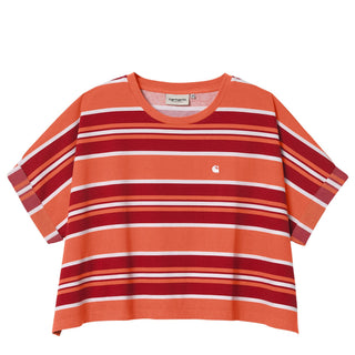 Carhartt WIP Womens S/S Corfield T-Shirt Corfield Stripe / Elba Carhartt WIP