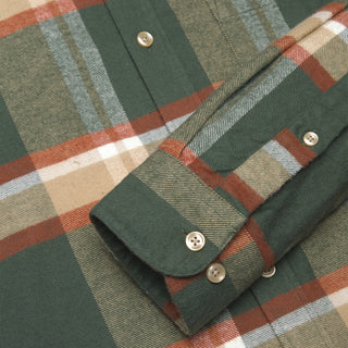 Portuguese Flannel Farm Shirt Green / Orange Portuguese Flannel