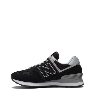 New Balance Womens 574 Trainers Black / White New Balance