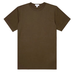 Sunspel Classic Crew T-Shirt Dark Moss Sunspel