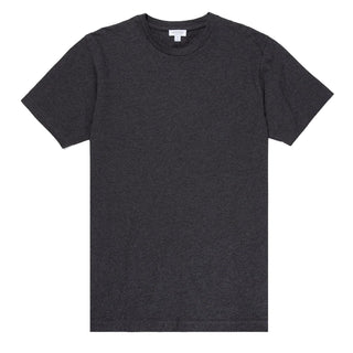 Sunspel Riviera Organic T-Shirt Charcoal Melange Sunspel