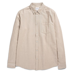 Norse Projects Anton Brushed Flannel Shirt Utility Khaki Norse Projects