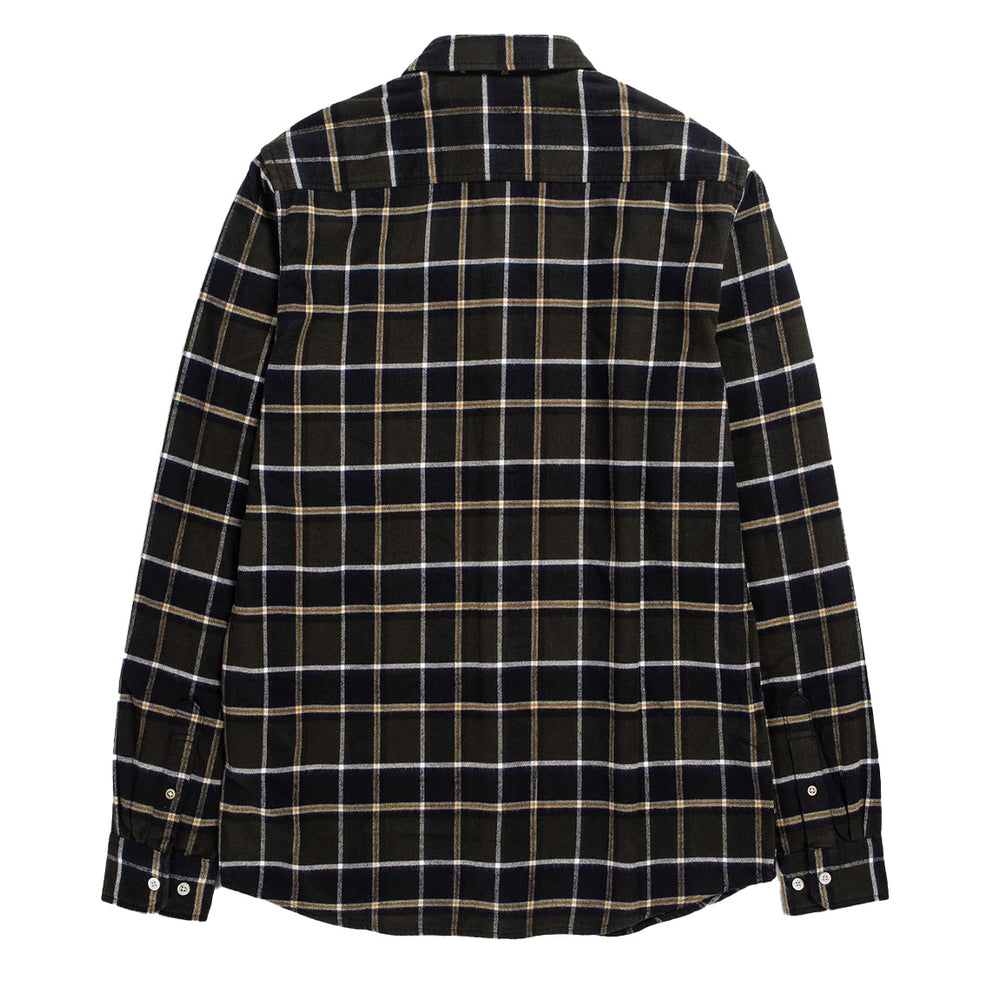 Norse Projects Anton Brushed Flannel Check Shirt Beech Green Norse Projects