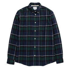 Norse Projects Anton Brushed Flannel Check Shirt Black Watch Check Norse Projects