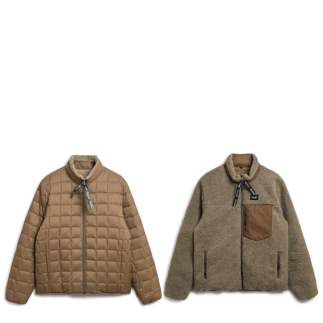 Taion Down x Boa Reversible Jacket L. Brown / Beige Taion