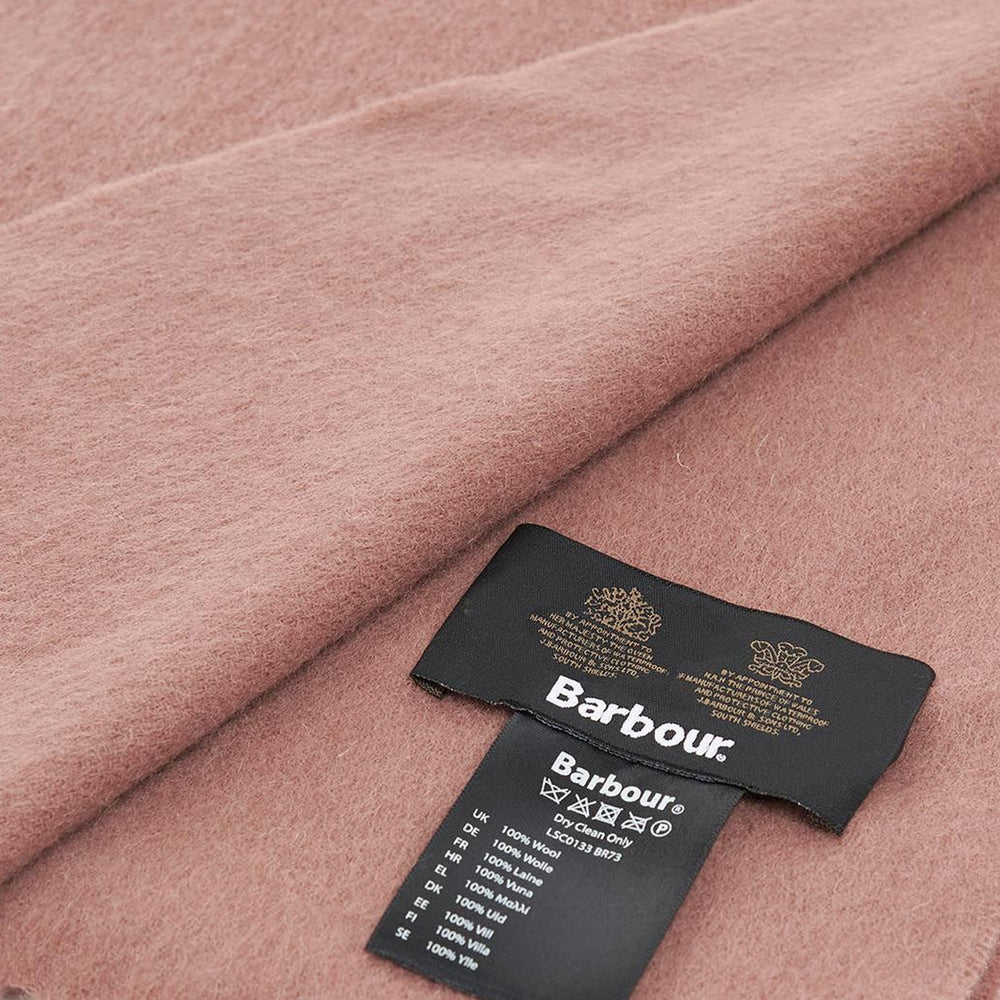 Barbour Womens Lambswool Scarf Rosewood Barbour