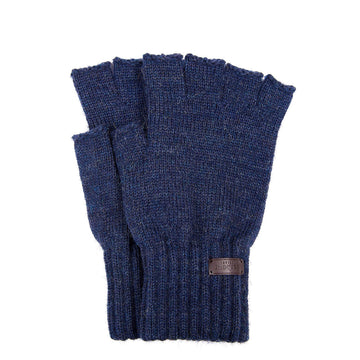 Barbour Fingerless Wool Gloves Navy Barbour
