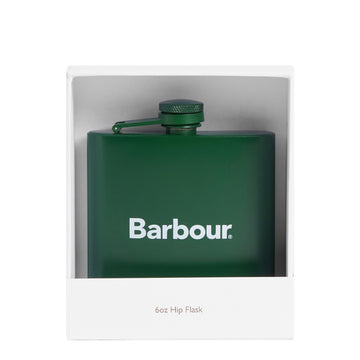 Barbour Logo Hip Flask Green Barbour