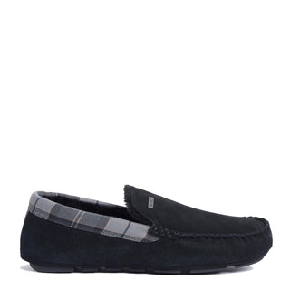 Barbour Monty Slippers Black Suede Barbour