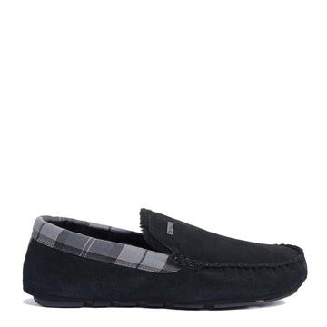 Barbour Monty Slippers Black Suede Barbour