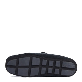 Barbour Monty Slippers Black Suede Barbour