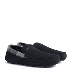 Barbour Monty Slippers Black Suede Barbour