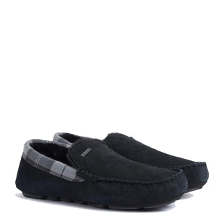 Barbour Monty Slippers Black Suede Barbour