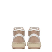 Autry Womens Medalist Mid Trainers White / Mushroom Autry