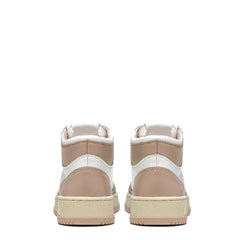 Autry Womens Medalist Mid Trainers White / Mushroom Autry