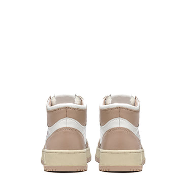 Autry Womens Medalist Mid Trainers White / Mushroom Autry